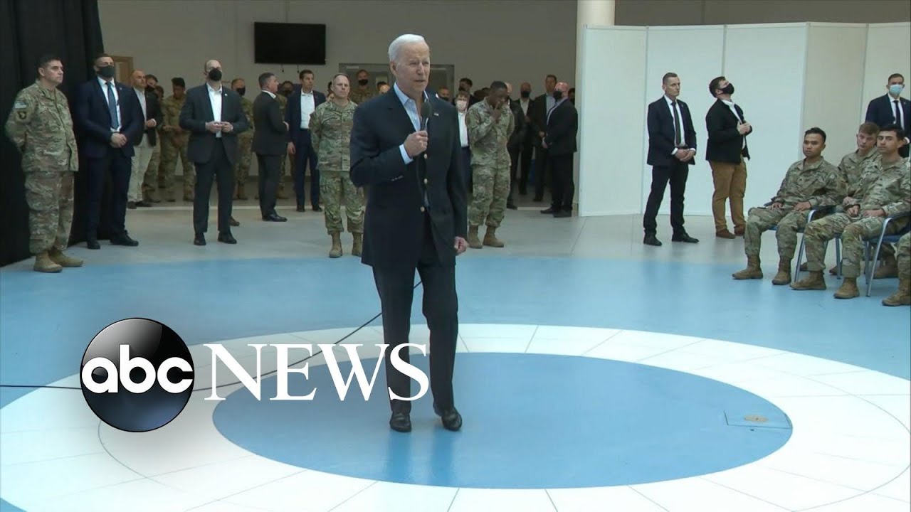 Biden meets with US troops in Poland