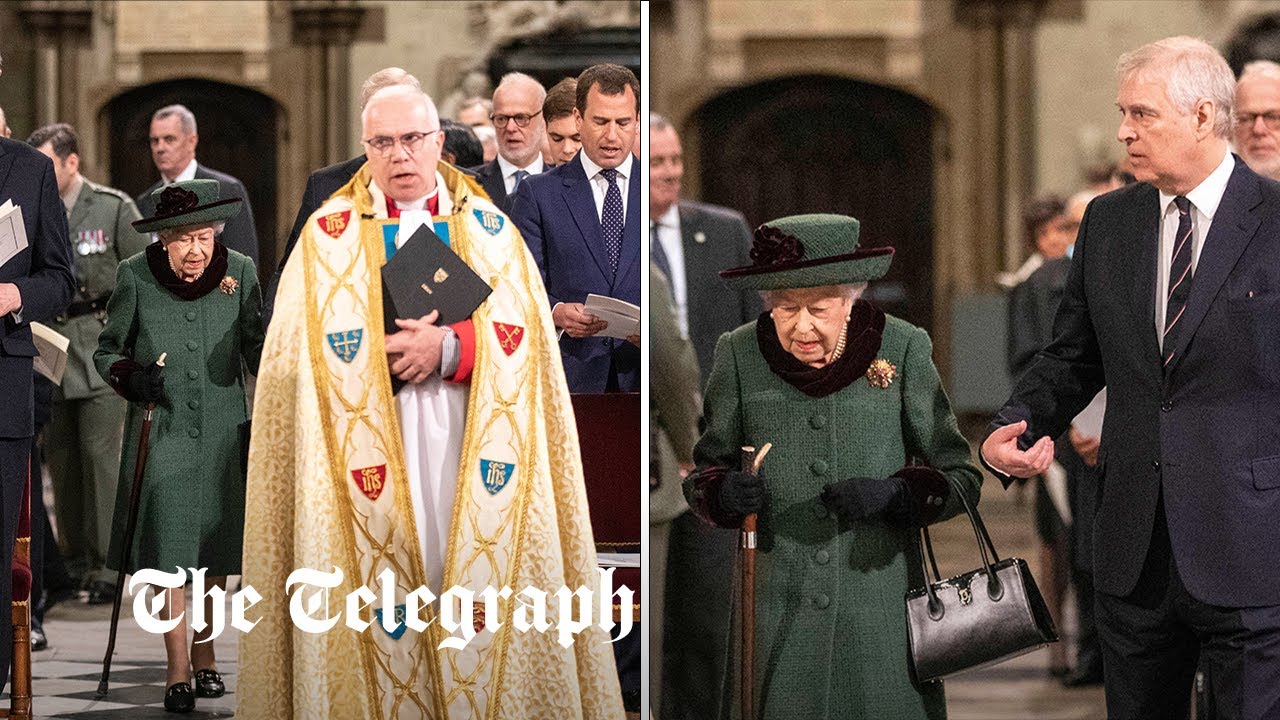 Frail Queen's show of strength for Prince Philip at Westminster Abbey memorial