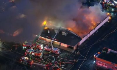 Fire engulfs Philadelphia-area bowling alley, collapses roof as firefighters battle blaze