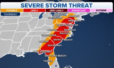 Severe weather threat shifts to East Coast as winter event moves over Midwest