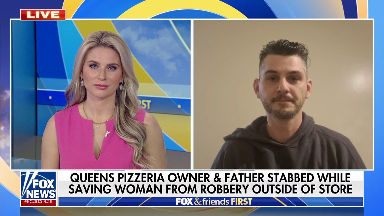 NYC pizza shop owner stabbed while protecting woman from attacker warns crime is ‘completely insane’