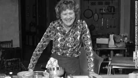 Julia Child is shown on the set of her first cooking show, &quot;The French Chef.&quot; 