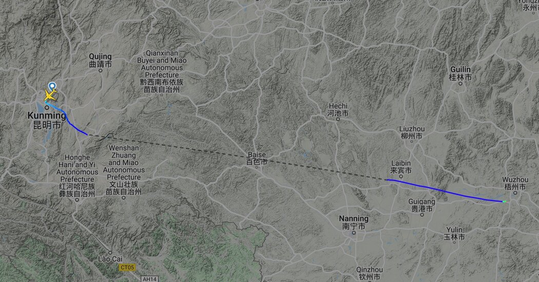 The China Eastern plane descended more than 20,000 feet in just over a minute.