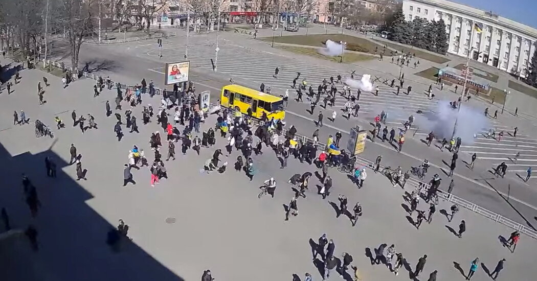 Zelensky condemns Russian attacks on protesters and children.