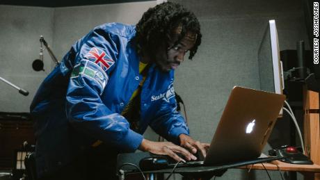 Saba puts the finishing touches on &quot;Few Good Things&quot; in Revival Studio in Los Angeles in June 2021.