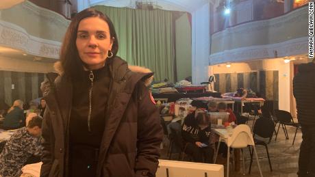 Theater director Natalia Rybka-Parkhomenko says keeping spirits up in her theater-turned-shelter for IDPs has been &quot;the most important performance of her life.&quot;