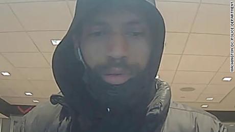 Police released this photo of a man suspected of shooting five homeless men in DC and New York City.