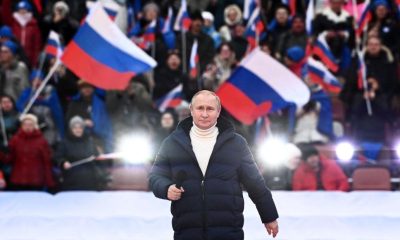 Putin celebrates Crimea annexation at stadium rally amid Russia’s onslaught of Ukraine
