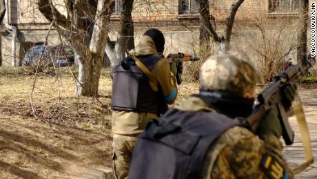 Ukrainian Territorial Defense forces train for a possible encounter with Russian troops.