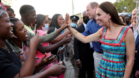 William and Kate during a visit to Trench Town, the birthplace of reggae music, on day four of their tour. 