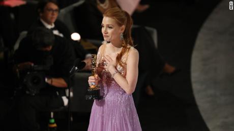 Jessica Chastain won best actress for her work in &quot;The Eyes of Tammy Faye.&quot;