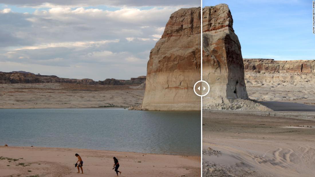 Incredible before and after photos show just how much this critical reservoir has dried up