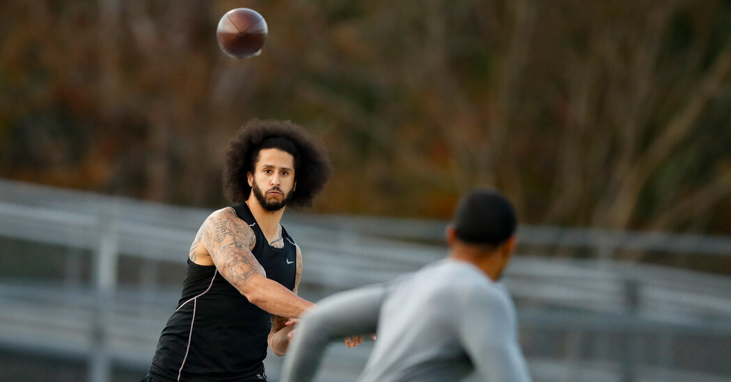 Colin Kaepernick Makes Case for N.F.L. Return With Pop-Up Workouts