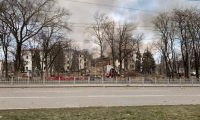 People are emerging from the bombed Mariupol theater building, Ukrainian official says