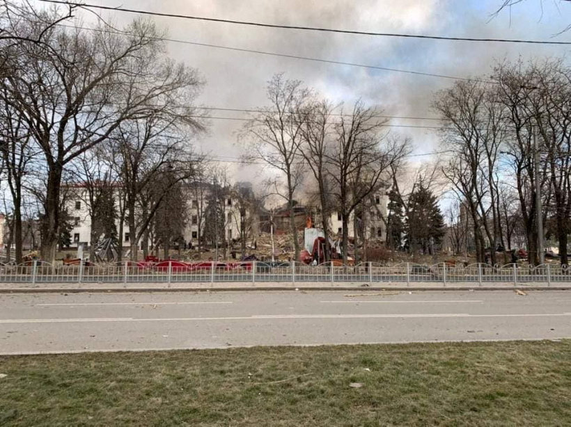 People are emerging from the bombed Mariupol theater building, Ukrainian official says