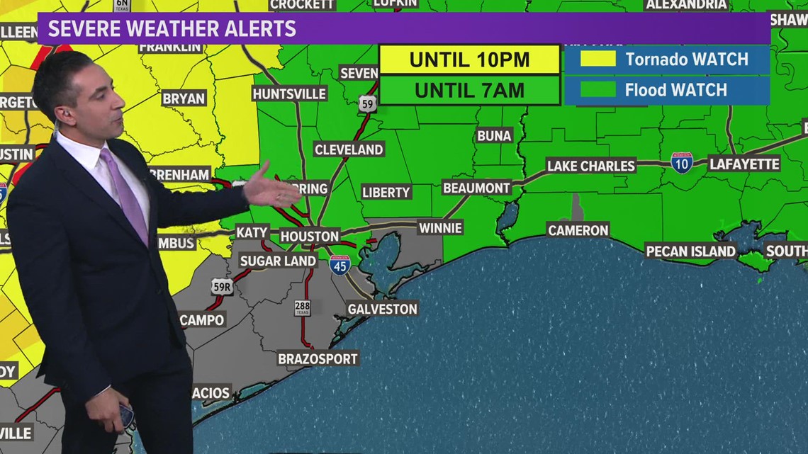 Tornado watch issued for for several Houston-area counties