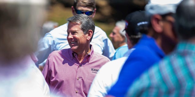 Republican Gov. Brian Kemp of Georgia, at a campaign event in Athens, Georgia in June 18, 2021.