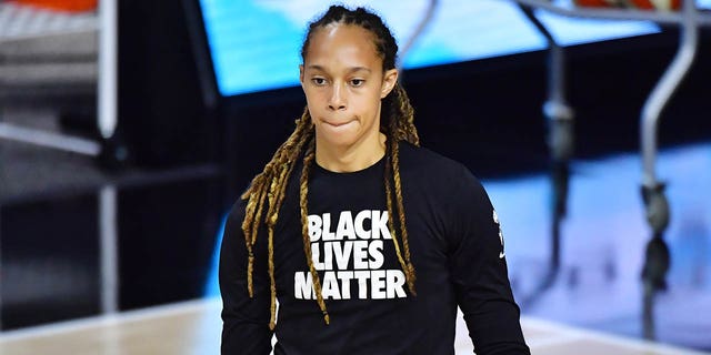 Brittney Griner #42 of the Phoenix Mercury warms up before a game against the Chicago Sky at Feld Entertainment Center on Aug. 12, 2020 in Palmetto, Florida.