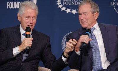 George W. Bush and Bill Clinton visit Ukrainian Church to lay flowers, pay respects