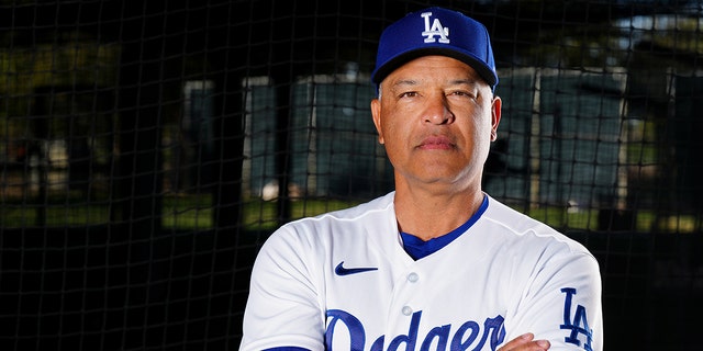 Manager Dave Roberts of the Los Angeles Dodgers poses for a photo during the Los Angeles Dodgers Photo Day at Camelback Ranch on Thursday, March 17, 2022, in Glendale, Arizona.