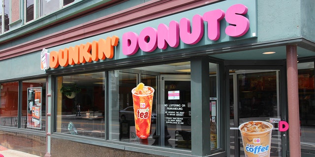 Exterior of Dunkin Donuts shop in Providence. The company is the largest coffee and baked goods franchise in the world, with 15,000 stores in 37 countries.