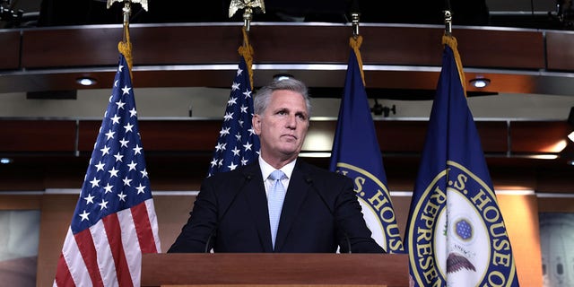 House Minority Leader Kevin McCarthy (R-CA) told Fox News Digital that Republicans will hold the Biden administration "accountable" if they retake the House in November. (Photo by Anna Moneymaker/Getty Images)