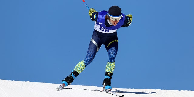 Liudmyla Liashenko of Team Ukraine competes in the Women's Sprint Standing Paralympic Para Biathlon during Day One of the Beijing 2022 Winter Paralympics at Zhangjiakou National Biathlon Centre on March 05, 2022, in Beijing, China.