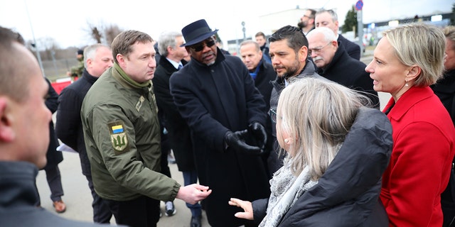 Maksym Kozytskyy, the governor of Lviv, Ukraine, meets with members of Congress at the Poland-Ukraine border over the March 4, 2022 weekend. Photo courtesy of the House Foreign Affairs Committee, with permission. 
