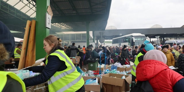 Picture of the humanitarian effort at the Ukraine-Poland border to welcome refugees during the weekend of March 4, 2022. (Photo courtesy of Rep. Victoria Spartz's office) 