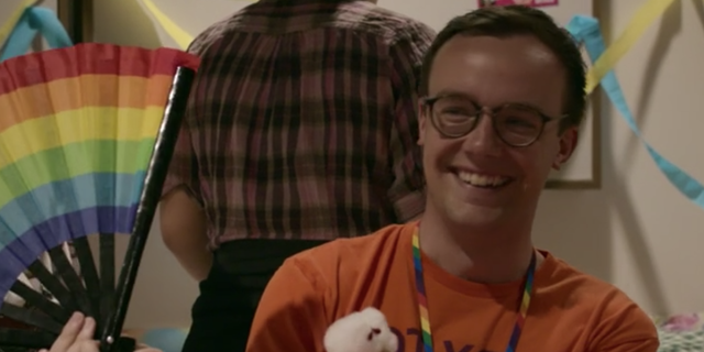 Chasten Buttigieg reveals his "drag-tater" named "Cherry" at an LBGTQ youth event depicted in the Amazon Prime Documentary "Mayor Pete."