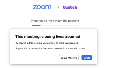 Zoom is making it easy to plug your meeting directly into Twitch