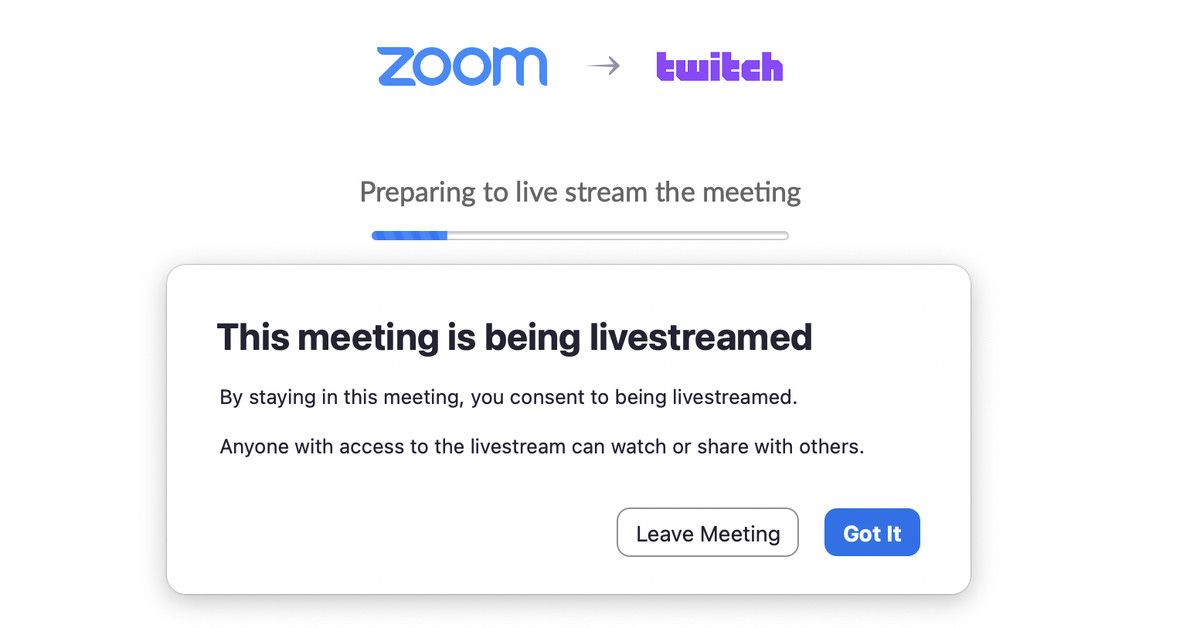 Zoom is making it easy to plug your meeting directly into Twitch