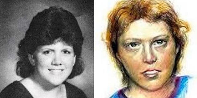 An image of Stacey Lyn Chahorski next to a rendering of what she would have looked like that was created before she was identified. 