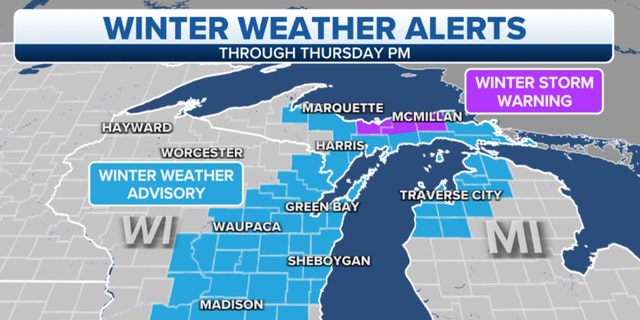 Winter weather alerts through Thursday night