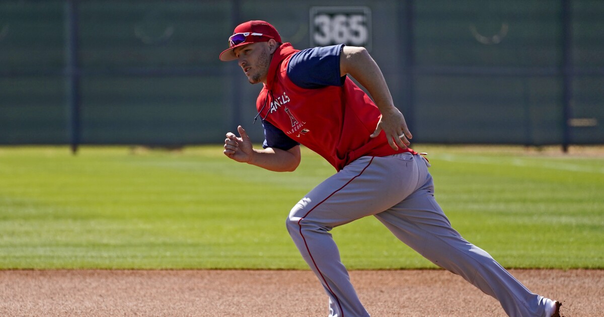 Mike Trout has two hits in first game since last May as Angels win exhibition