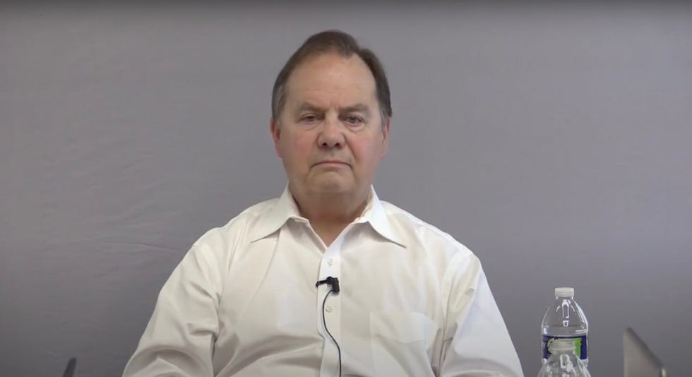 Ernest Halvorsen, a former detective with Chicago police, seen in a deposition video with attorneys from Bonjean Law Firm in April 2018.