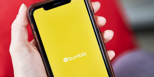 The Bumble Trading Inc. logo on a smartphone arranged in the Brooklyn borough of New York, U.S., on Monday, Jan. 4, 2021