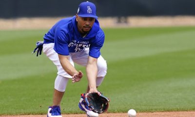 With ‘frustrating’ hip issue healed, Dodgers’ Mookie Betts is ‘ready to go’ this spring