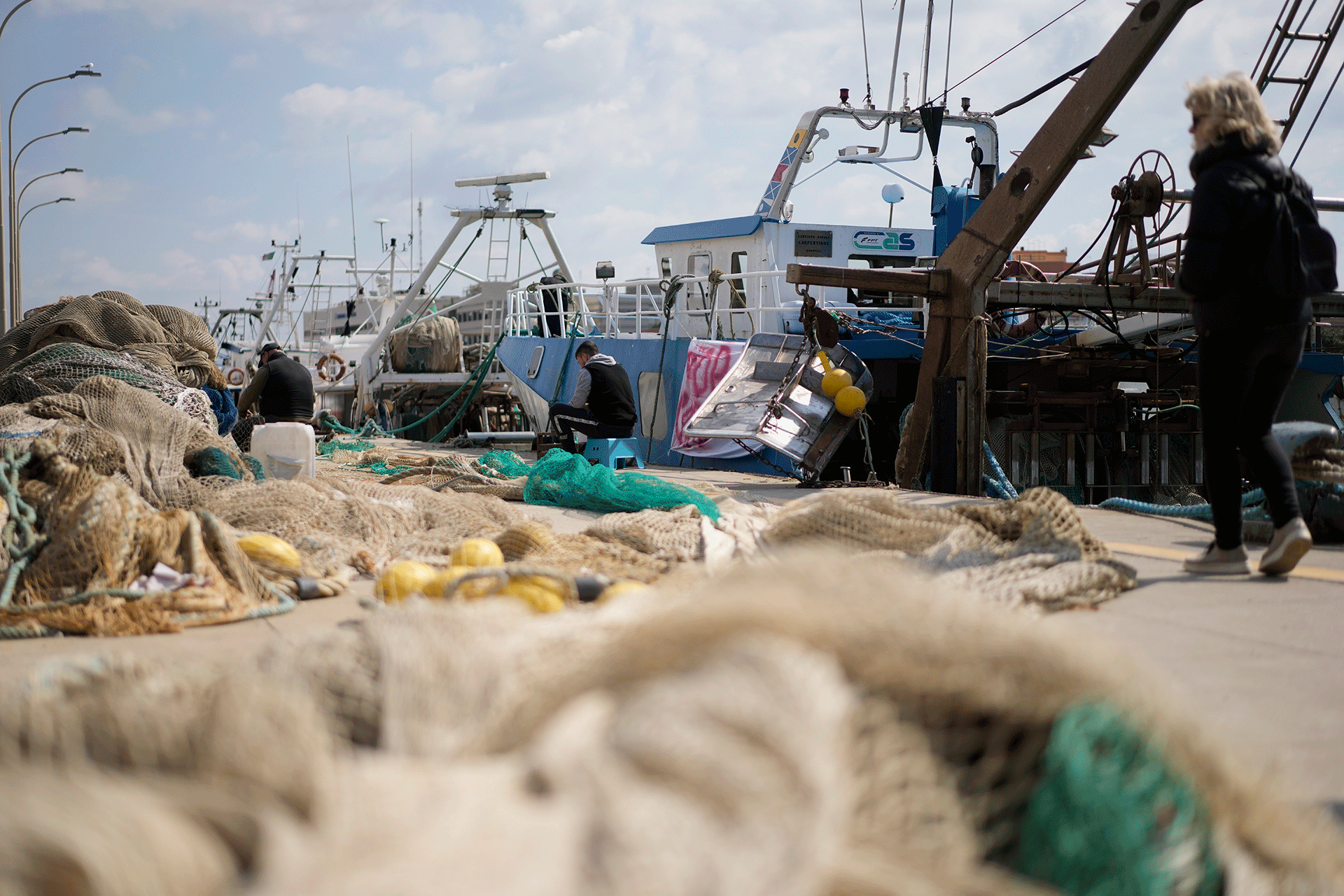 Italian fishermen staying in port in Fiumicino, Friday, March 11, 2022. Nowhere more than in Italy, the European Union’s third-largest economy, is dependence on Russian energy taking a higher toll on industry.