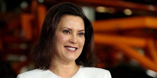 Michigan Gov. Gretchen Whitmer during an event at the General Motors Co. Orion Assembly plant in Orion Township, Mich., March 22, 2019. 