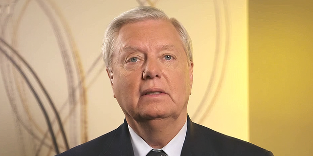 A screenshot of Sen. Lindsey Graham from "America's Newsroom" on November 10, 2021