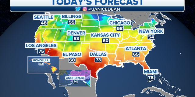 The national forecast for Monday, March 14.