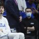 Plaschke: Jaime Jaquez Jr.’s ankle injury brings scary twist to UCLA’s NCAA tournament trail