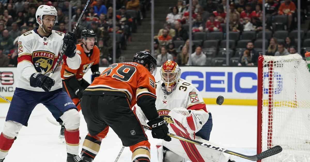 Ducks are shut out by Panthers as winless streak reaches six games