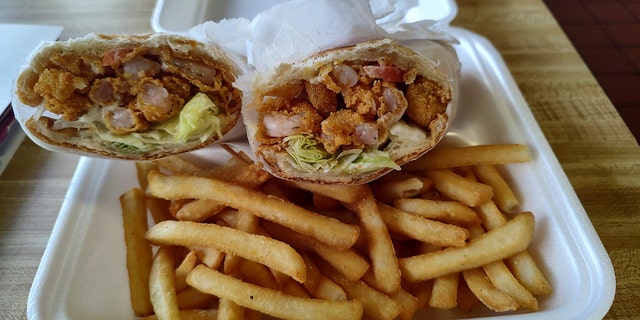 While he was in Louisiana, Barnes said he tried a shrimp po' boy, which he said was "absolutely delicious."