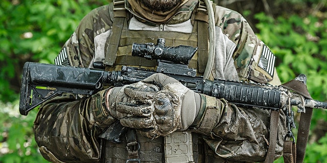 Green Berets US Army Special Forces Group soldier in action