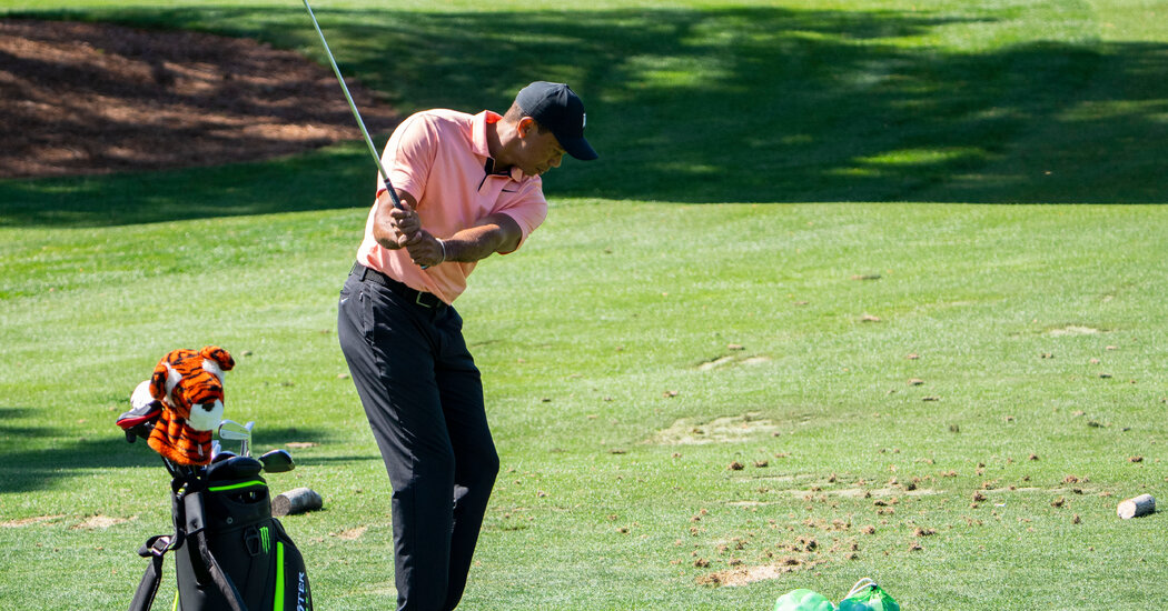 Ahead of the Masters, Tiger Woods Hits the Driving Range and the Back Nine