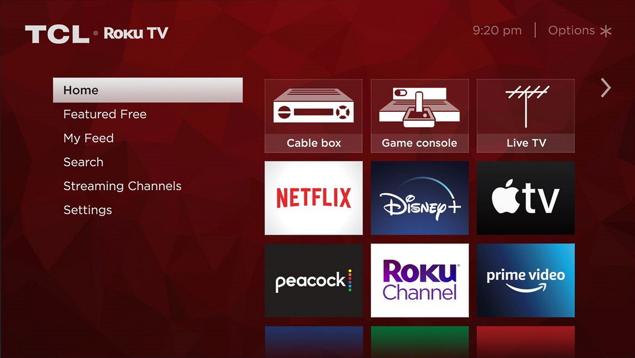 Roku TV interface