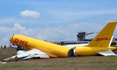 A DHL Cargo Plane Breaks in Two Landing at a Costa Rica Airport