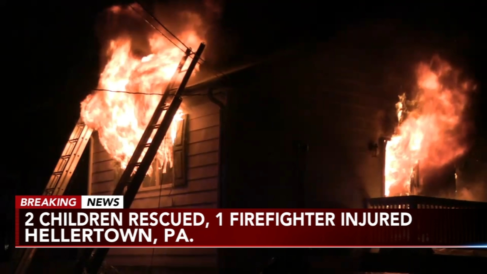 2 children rescued from burning Lehigh Valley home, firefighter injured